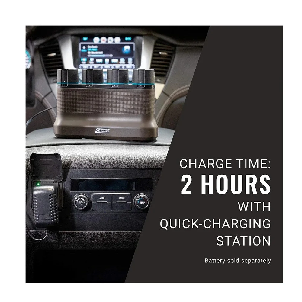 Coleman OneSource Rechargeable 2 Port Battery Quick Charging Station‎ 4800 mAh